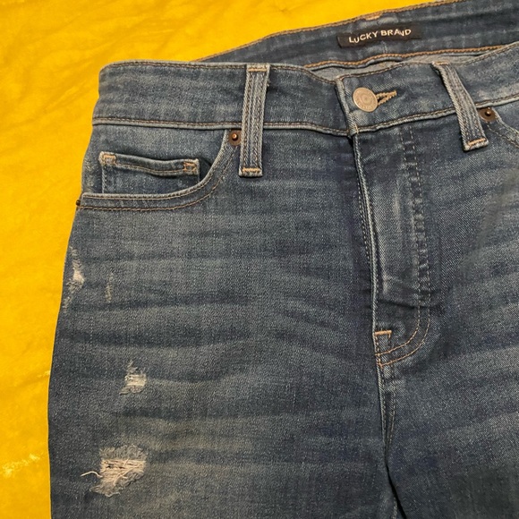 Lucky Brand Distressed Mid Rise Skinny Jeans 27 - Picture 4 of 5